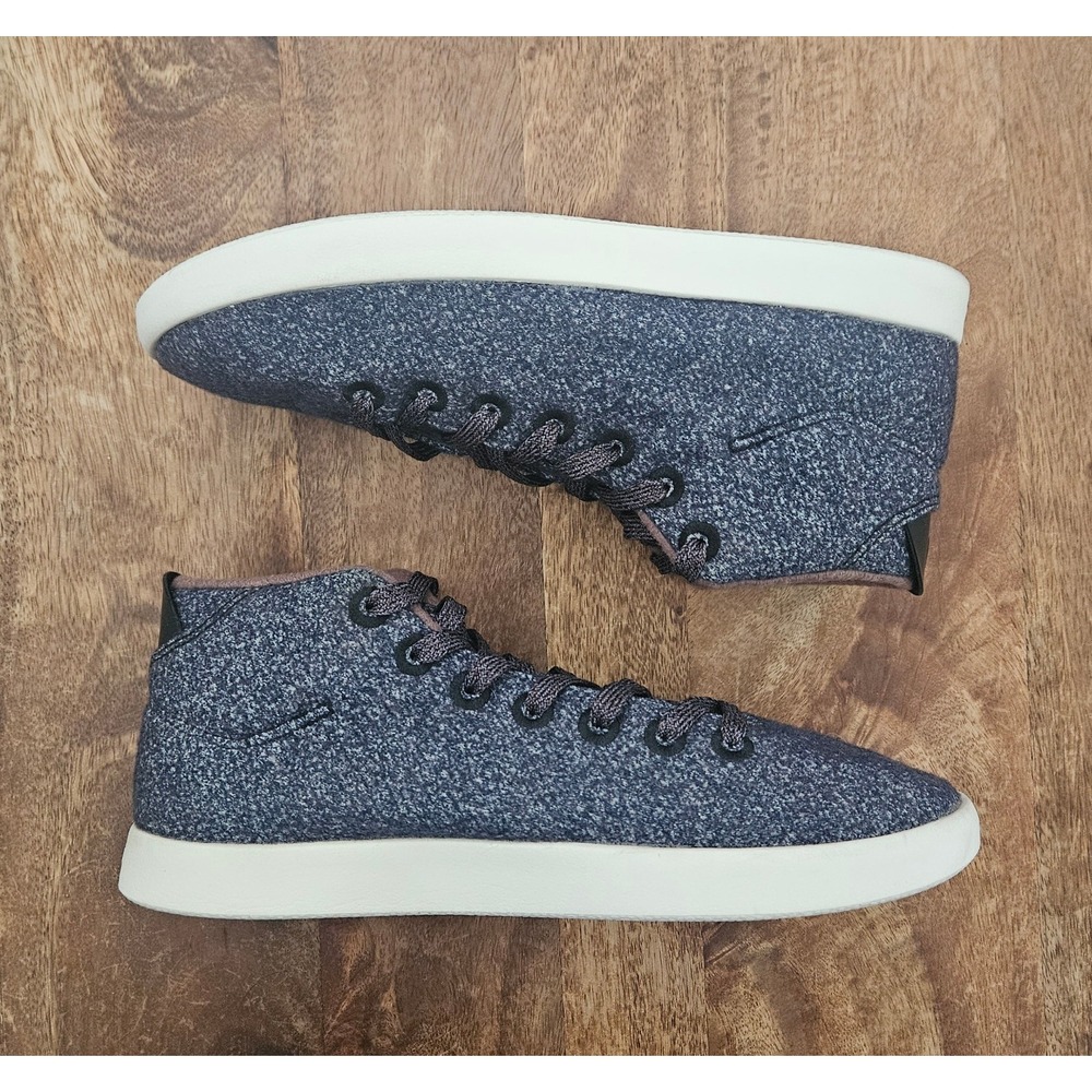 Allbirds Sneakers Mens 9 Matterhorn Blue Wool Piper Mid WPM Merino Wool Lace Ups